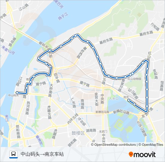 公交Y9夜间路的线路图