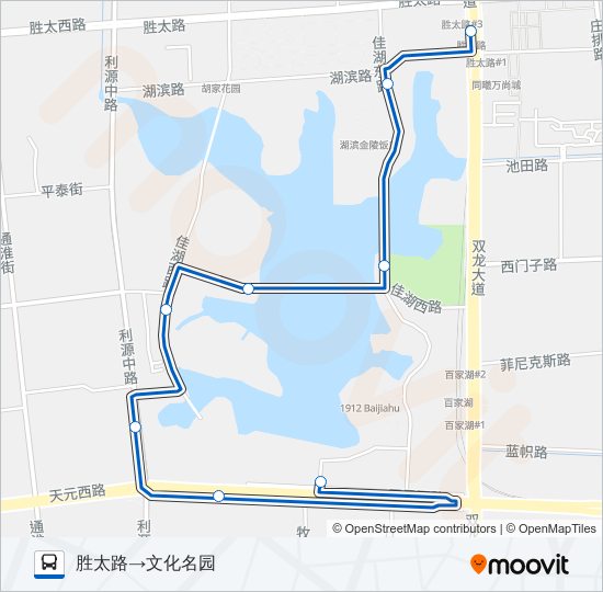 江宁区5路 bus Line Map