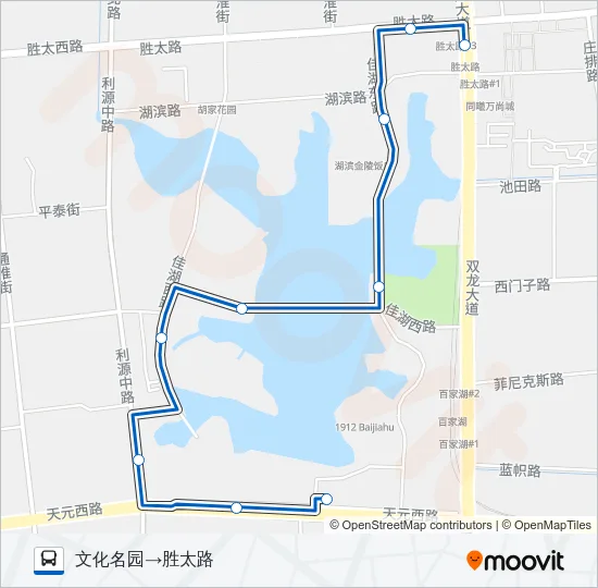 江宁区5路 Bus Line Map