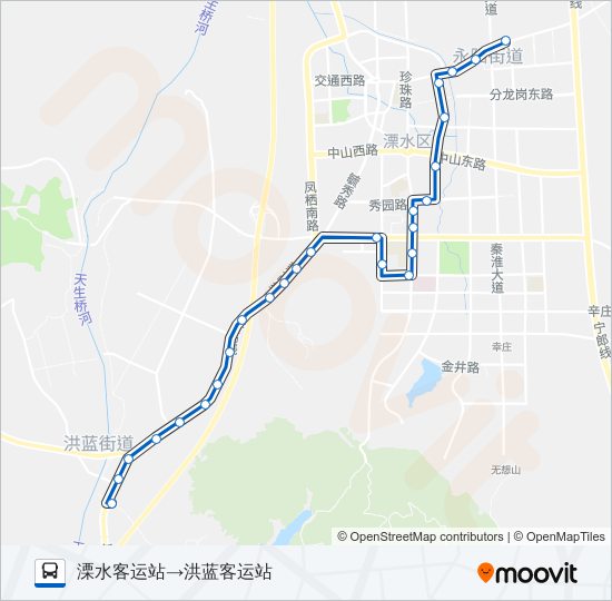 公交溧水11路的线路图