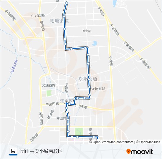 公交溧水15路的线路图