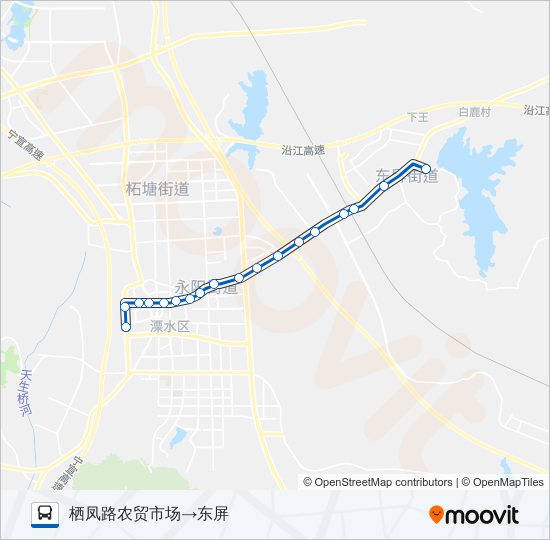 公交溧水17路的线路图