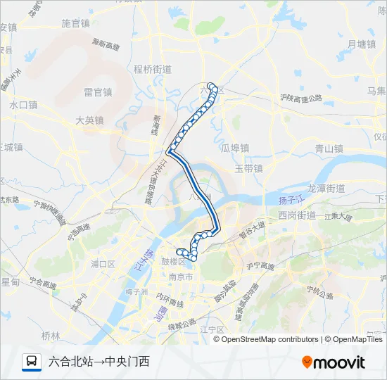 501路夜间 Bus Line Map