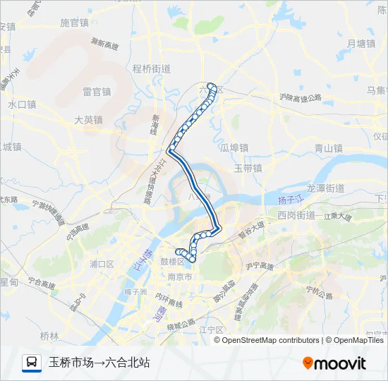 公交501夜间路的线路图