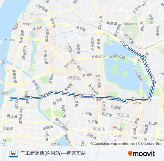 公交Y11夜间路的线路图