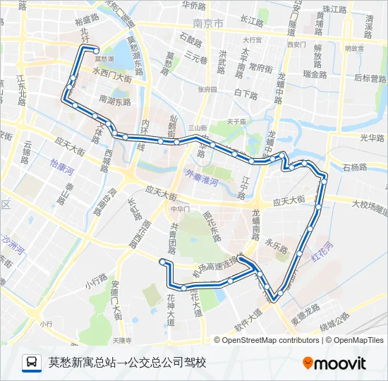 Y12路夜间 Bus Line Map