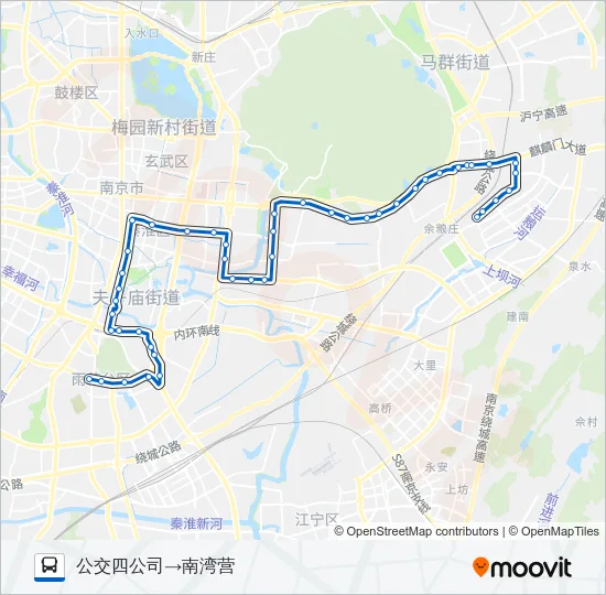 Y14路夜间 Bus Line Map