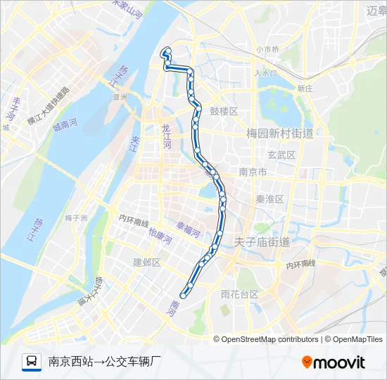 Y18路夜间 Bus Line Map