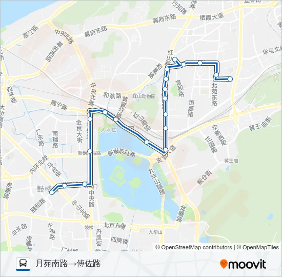 Y19路夜间 Bus Line Map