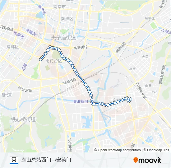 Y21路夜间 Bus Line Map