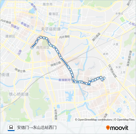 Y21路夜间 Bus Line Map