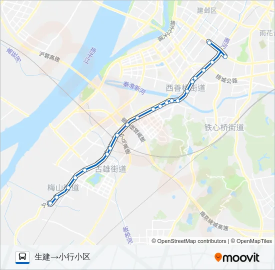 Y22路夜间 Bus Line Map