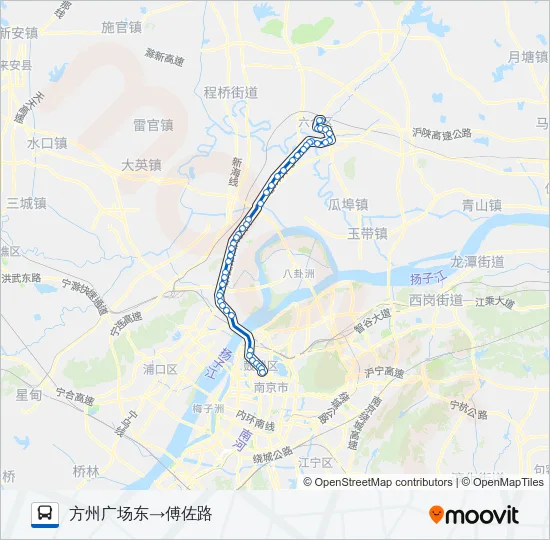 公交Y28夜间路的线路图