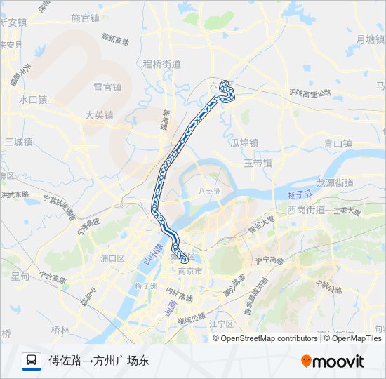 公交Y28夜间路的线路图