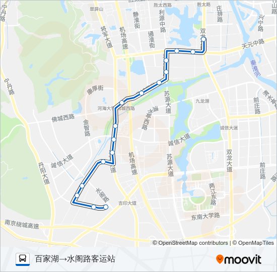 公交Y30夜间路的线路图