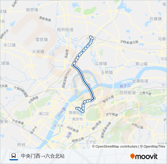 公交Y32夜间路的线路图