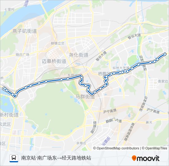 Y34路夜间 bus Line Map