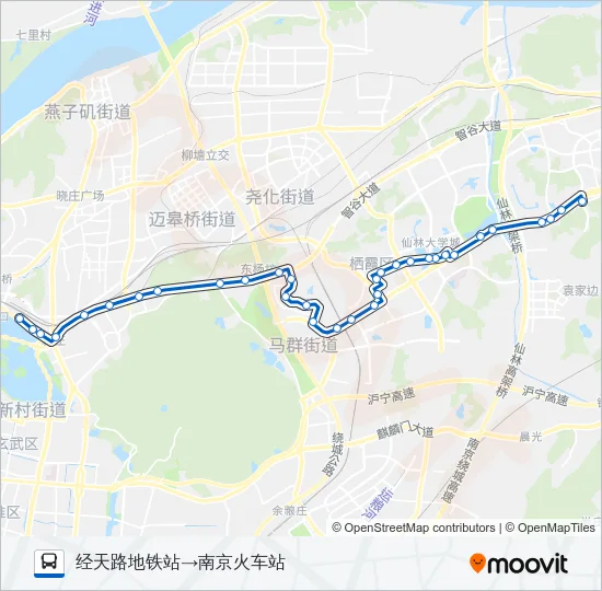 Y34路夜间 Bus Line Map