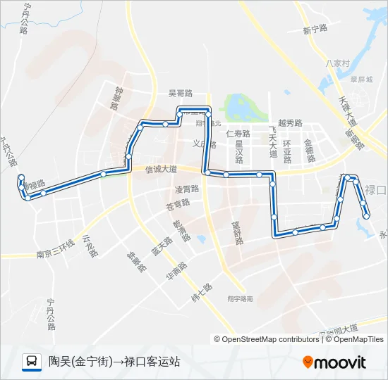 江宁区65路 Bus Line Map
