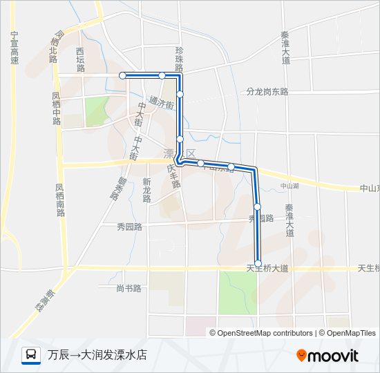 公交溧水106路的线路图