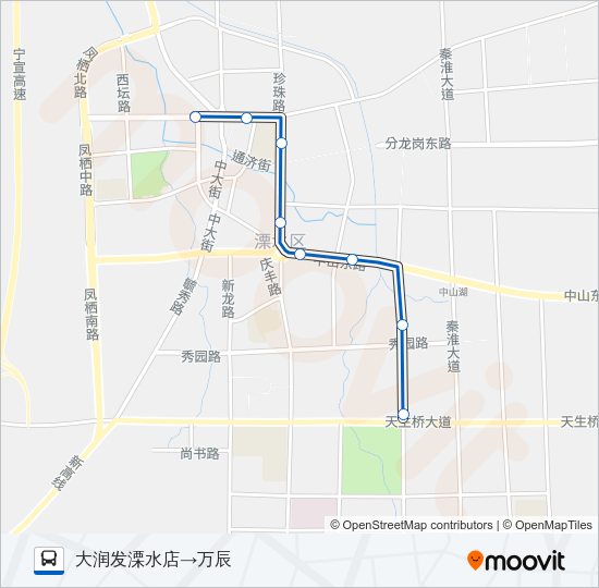 公交溧水106路的线路图