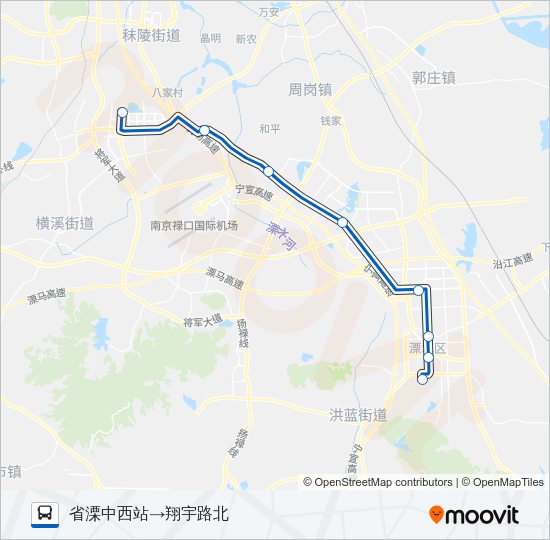 公交溧水201路的线路图