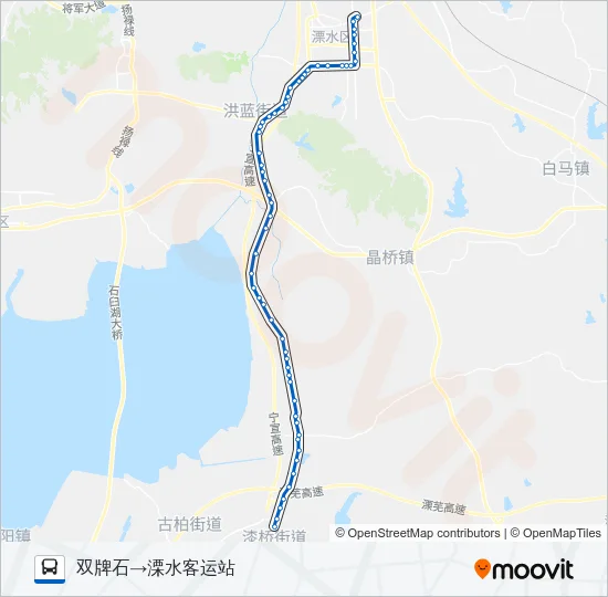 溧水双牌石线 Bus Line Map