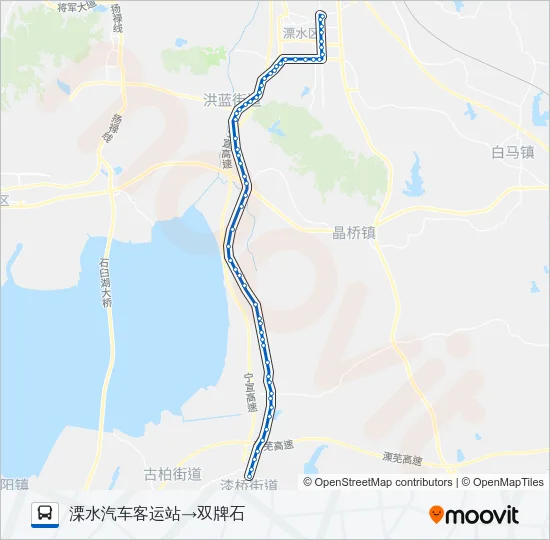 溧水双牌石线 Bus Line Map