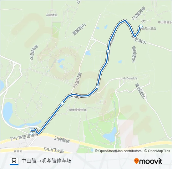 观光车1号线 Bus Line Map