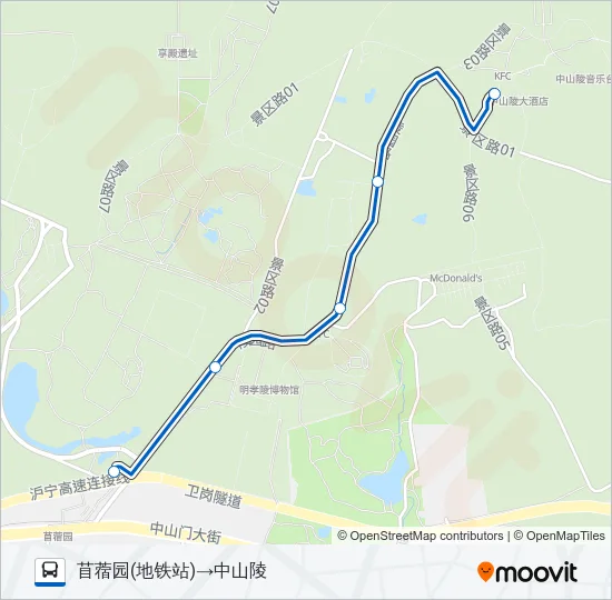 观光车1号线 Bus Line Map