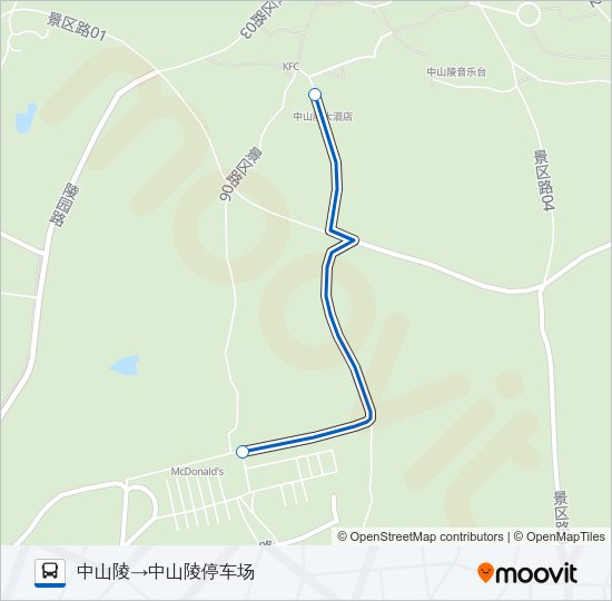 观光车2号线 Bus Line Map