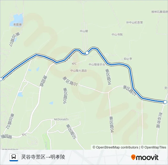 观光车5号线 Bus Line Map
