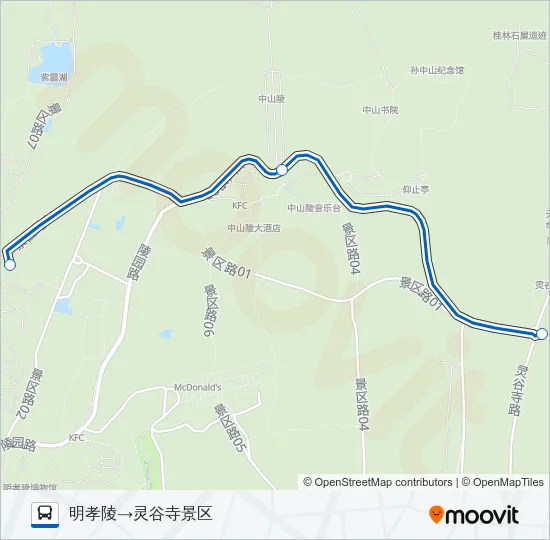 观光车5号线 Bus Line Map