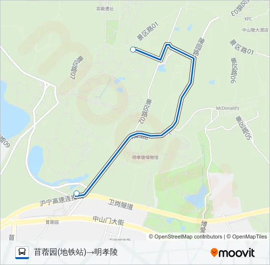 观光车6号线 Bus Line Map