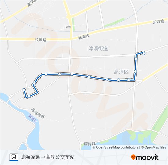 公交高淳102路的线路图