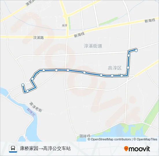 高淳102路 Bus Line Map