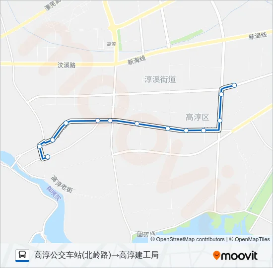 公交高淳102路的线路图
