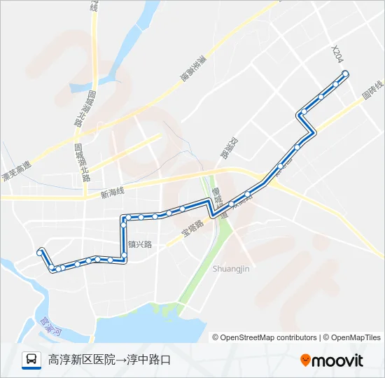 高淳103路 Bus Line Map