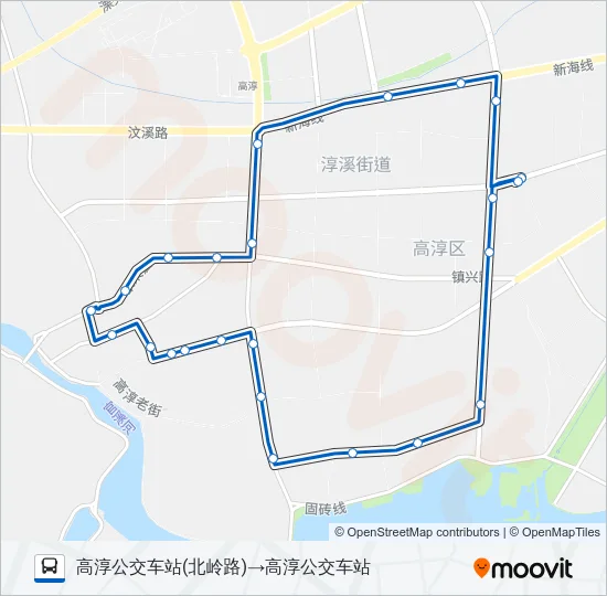 高淳105路 Bus Line Map