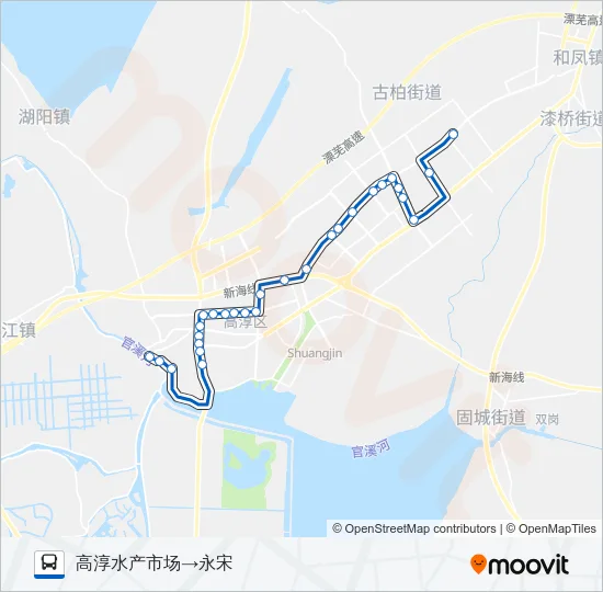 高淳106路 Bus Line Map