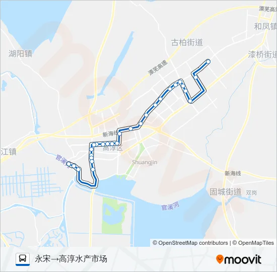 高淳106路 Bus Line Map