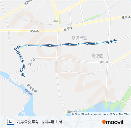 公交高淳109路的线路图