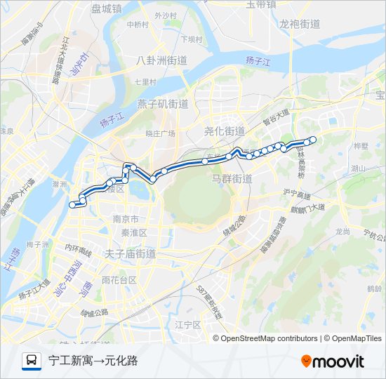 公交D1大站快车路的线路图