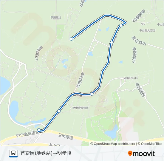 旅游专线1号线 Bus Line Map