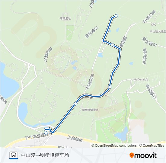 公交旅游专1号线路的线路图