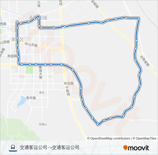 公交溧水16内环路的线路图