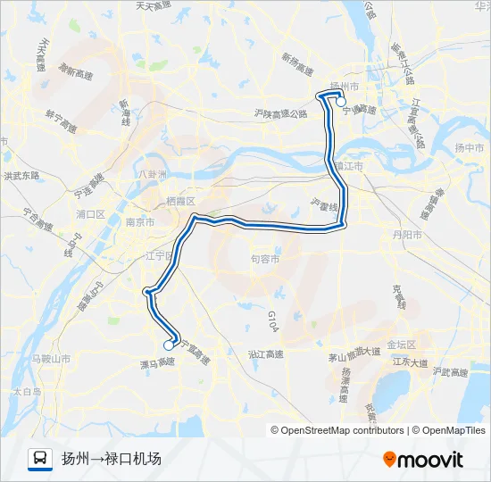 公交禄口机场扬州路的线路图