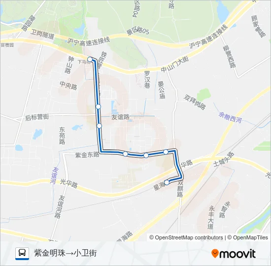 115路地铁专线 Bus Line Map