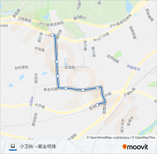 115路地铁专线 Bus Line Map