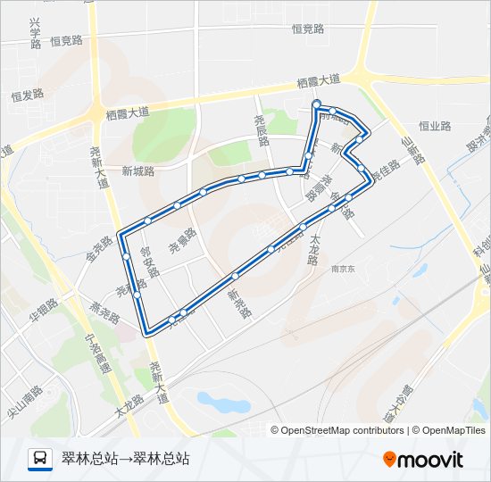 公交334外环空调路的线路图